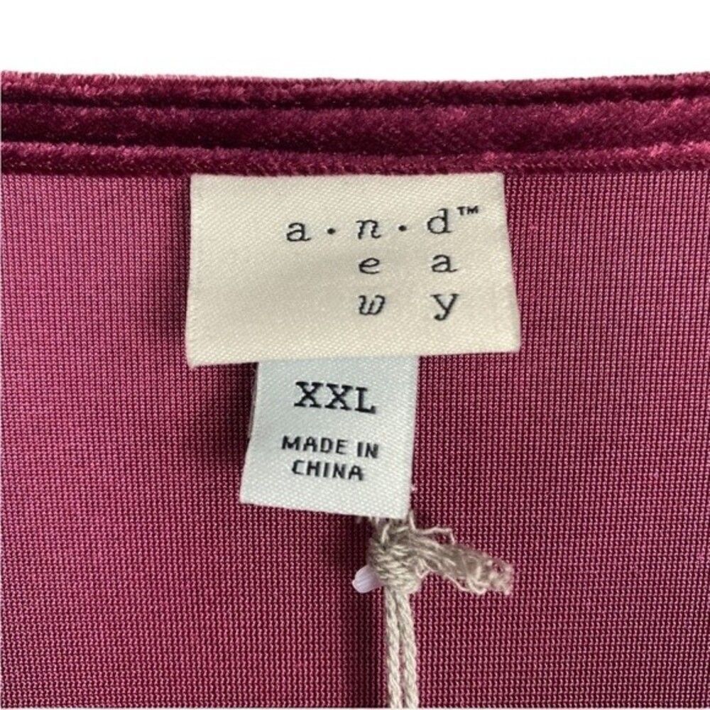 NWT A New Day Burgundy Twist/Wrap Dress Size XXL - Picture 2 of 11